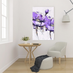 Toile 24 x 36 - Fleurs anémone mauves
