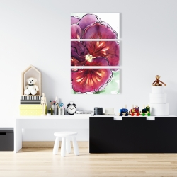 Canvas 24 x 36 - Blossoming orchid with wavy petals