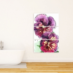 Canvas 24 x 36 - Two blossoming orchid with wavy petals