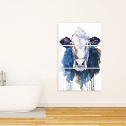 Toile 24 x 36 - Vache à l'aquarelle