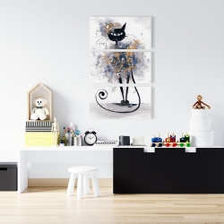 Canvas 24 x 36 - Cartoon black cat