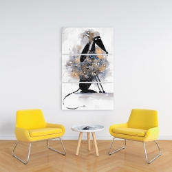 Toile 24 x 36 - Chien levrier afghan en cartoon
