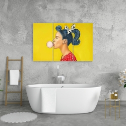 Toile 24 x 36 - Femme rétro avec queue de cheval