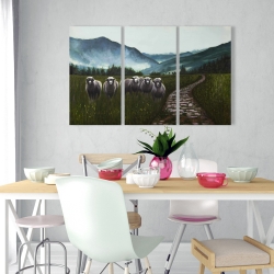 Toile 24 x 36 - Moutons à la campagne