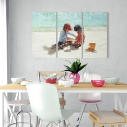 Toile 24 x 36 - Fillettes à la plage