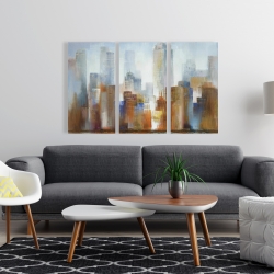 Toile 24 x 36 - Paysage urbain dans le brouillard