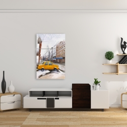 Canvas 24 x 36 - Taxi in the street sketch
