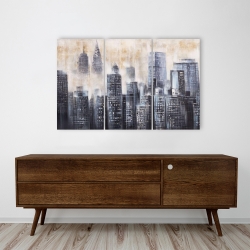 Canvas 24 x 36 - Buildings through the clouds 