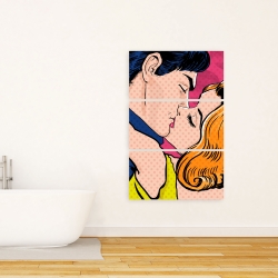 Toile 24 x 36 - Couple de style pop art