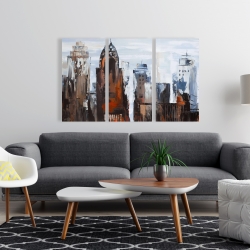 Canvas 24 x 36 - Gray day in the city