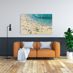 Toile 24 x 36 - Foule à la plage l'été