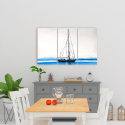 Canvas 24 x 36 - Sailboat on a calm water