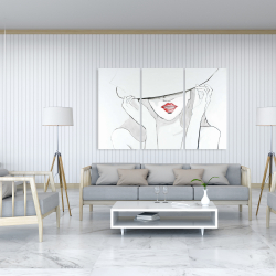 Toile 40 x 60 - Femme avec grand chapeau