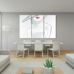 Canvas 40 x 60 - Woman with hat