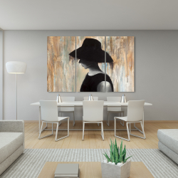 Toile 40 x 60 - Audrey hepburn avec un grand chapeau