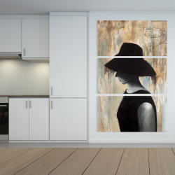 Toile 40 x 60 - Audrey hepburn avec un grand chapeau