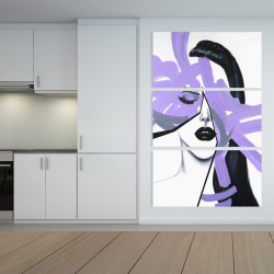 Canvas 40 x 60 - Abstract purple woman portrait
