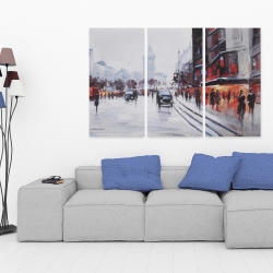 Toile 40 x 60 - Scene de rue avec voitures