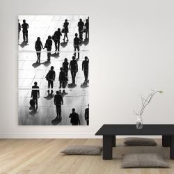 Canvas 40 x 60 - Silhouettes of people on the street