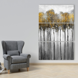 Toile 40 x 60 - Forêt abstraite jaune