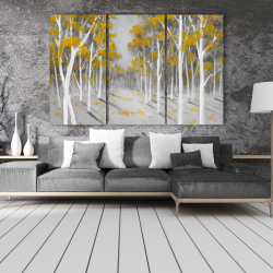 Canvas 40 x 60 - Yellow birch forest