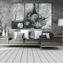 Canvas 40 x 60 - Textured wooden logs