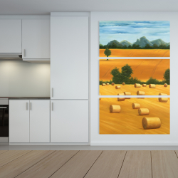 Canvas 40 x 60 - Hay bale fields