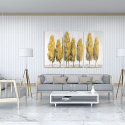 Canvas 40 x 60 - Abstract yellow trees
