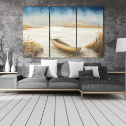Canvas 40 x 60 - Boat in the middle of a swamp