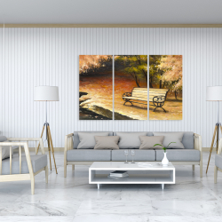 Toile 40 x 60 - Banc de parc en automne