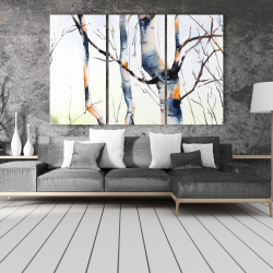 Canvas 40 x 60 - Three small birch trees