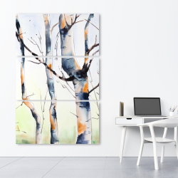 Canvas 40 x 60 - Three small birch trees