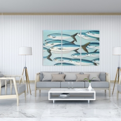 Canvas 40 x 60 - Small fish of caesio caerulaurea