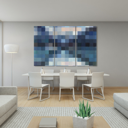 Toile 40 x 60 - Paysage montagneux pixelisé