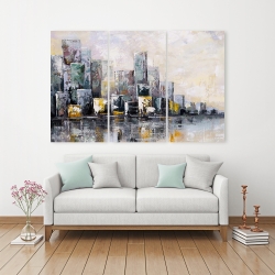Canvas 40 x 60 - Abstract cityscape in the morning