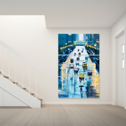 Canvas 40 x 60 - Rainy streets of new york