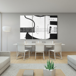 Canvas 40 x 60 - Black rock guitar