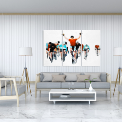 Toile 40 x 60 - Cyclistes à la fin d'une course