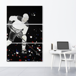 Toile 40 x 60 - Joueur de hockey prêt l'action