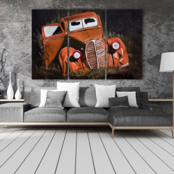Canvas 40 x 60 - Humpy old car by night