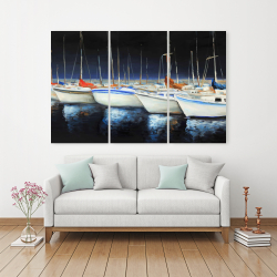 Canvas 40 x 60 - Fishing boats at the marina