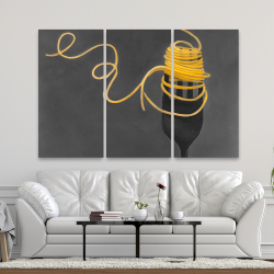 Canvas 40 x 60 - Spaghetti pasta around a fork