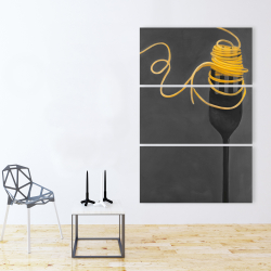 Canvas 40 x 60 - Spaghetti pasta around a fork