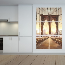 Canvas 40 x 60 - Sunset on the brooklyn bridge