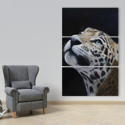 Canvas 40 x 60 - Realistic leopard face