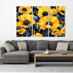 Toile 40 x 60 - Jaune et bleu