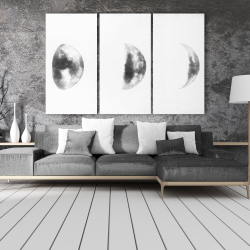 Canvas 40 x 60 - Black and white eclipse