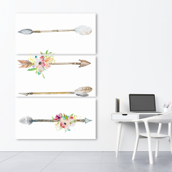 Canvas 40 x 60 - Flèches et fleurs