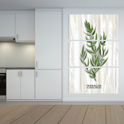 Toile 40 x 60 - Estragon sur bois