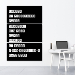 Canvas 40 x 60 - Table of big cities